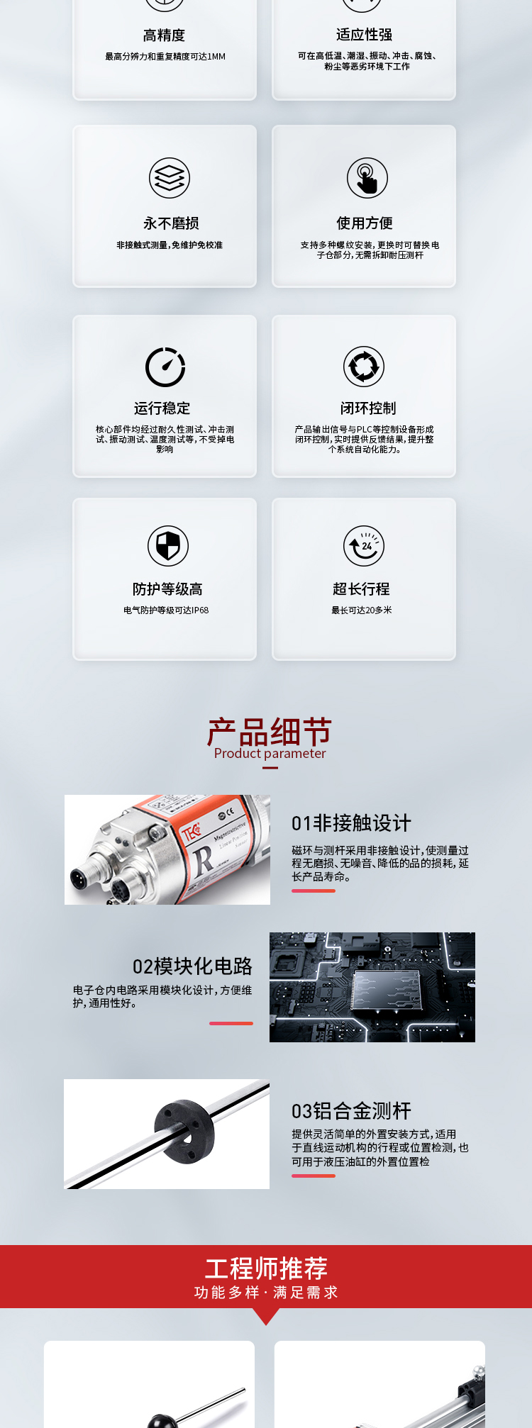 rp铝型材导轨式传感器